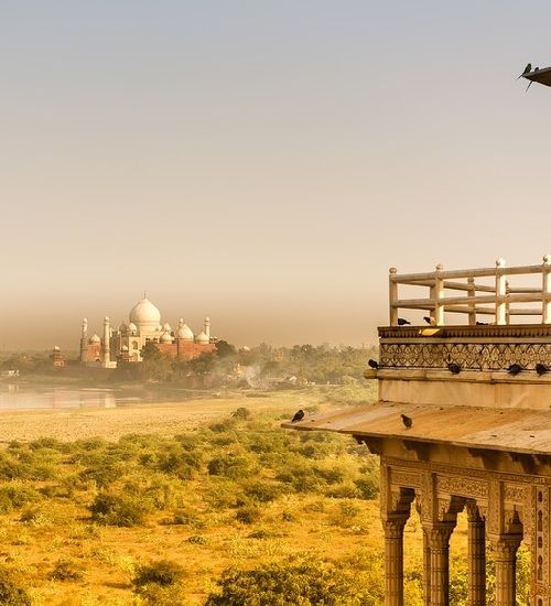 Taj Mahal view from Agra fort