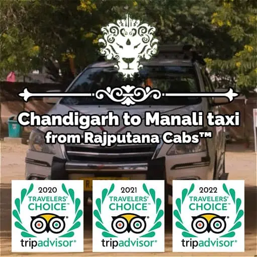 chandigarh to manali taxi fare round trip