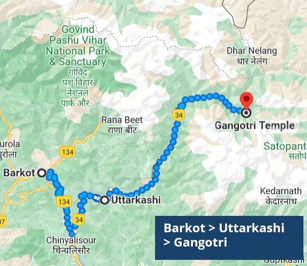gangotri map