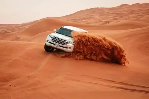 Toyota land cruiser in desert view